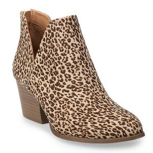 📣❣️SALE❣️ Size 8 NEW SO Women's Leopard Heel Ankle Boots Booties Shoes